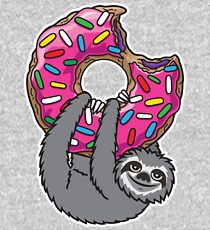 Sloth loves donut Kids Pullover Hoodie