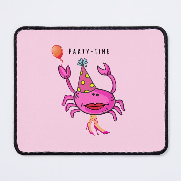 Item preview, PARTY-TIME #9 PALE PINK FUCHSIA BACKGROUND PINK PARTY HAT PINK SHOES designed and sold by EllieMonroe.
