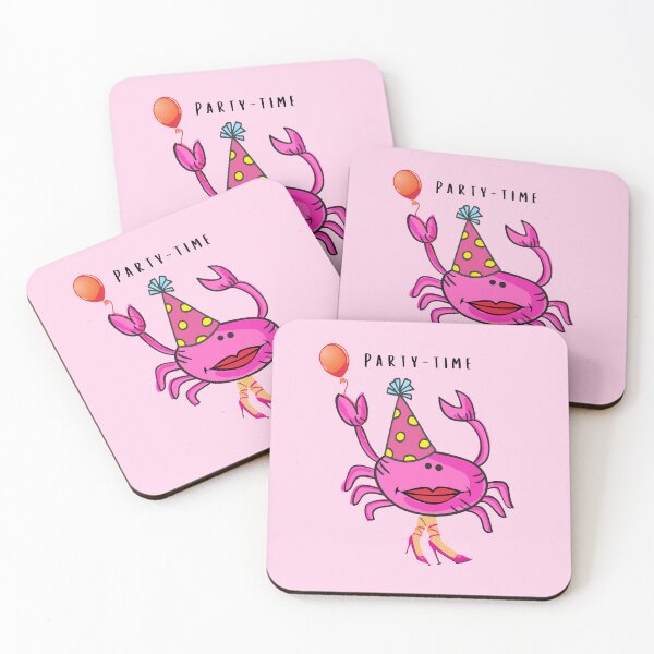 Item preview, PARTY-TIME #9 PALE PINK FUCHSIA BACKGROUND PINK PARTY HAT PINK SHOES designed and sold by EllieMonroe.