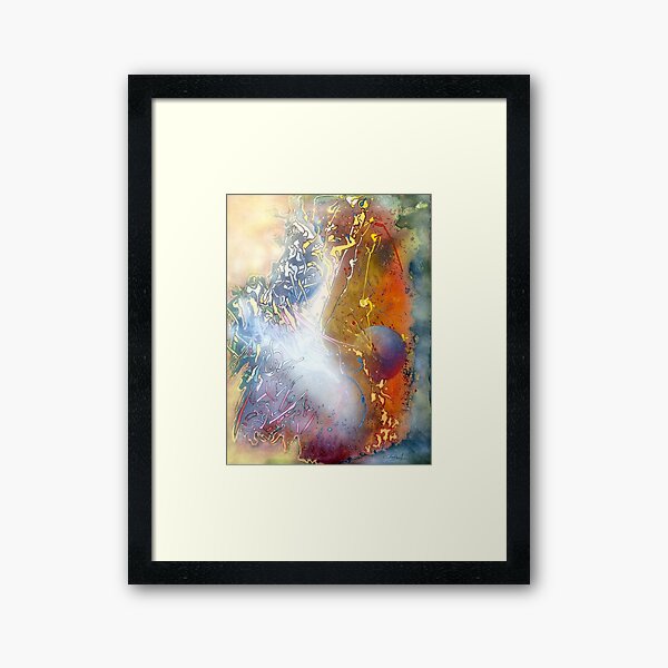 und Wasserfarben-Tinten Gerahmter Kunstdruck
