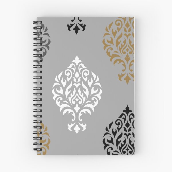 Item preview, Orna Damask Art I BW Grays Gold designed and sold by NataliePaskell.