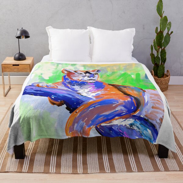 Item preview, Portrait of a cougar sitting in a tree abstract art designed and sold by KARTICK DUTTA.