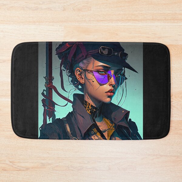 Item preview, Female Cyberpunk Assassin Poster Print designed and sold by 3 CITIES.