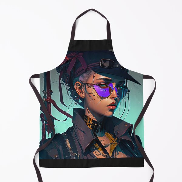 Item preview, Female Cyberpunk Assassin Poster Print designed and sold by 3 CITIES.