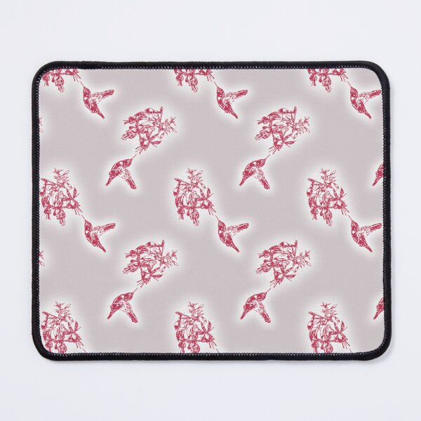 Item preview, Fuchsia&Hummingbird on Gray Lilac designed and sold by mixMixtli.