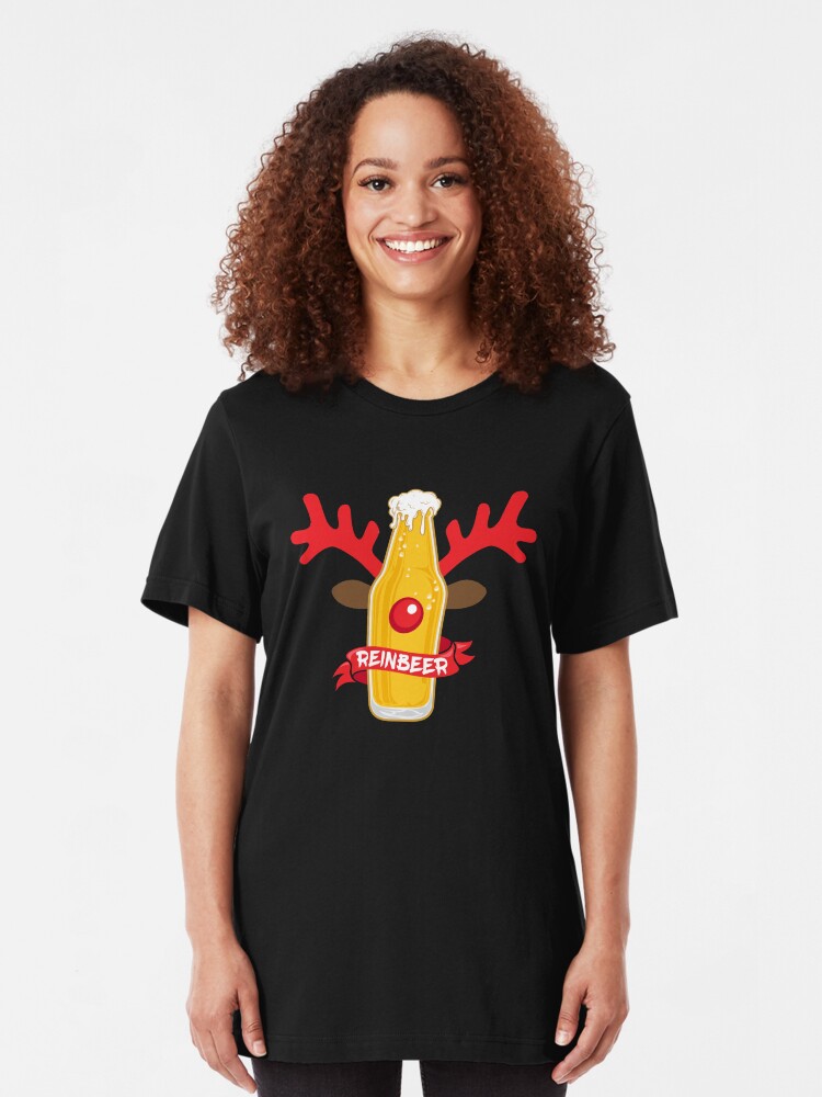 Alternative Ansicht von Reinbeer Christmas Pun Costume Wordplay Gift Slim Fit T-Shirt