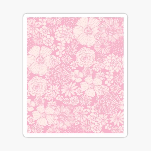 Inked Floral Sticker for Sale by robyriker