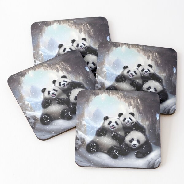 Item preview, Kawaii Pandas in the Snow designed and sold by Elisabeth Lucas.