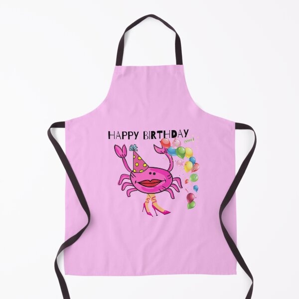 Item preview, HAPPY BIRTHDAY #5 FUNNY PINK CRAB PINK SHOES PARTY HAT BALLOONS  designed and sold by EllieMonroe.