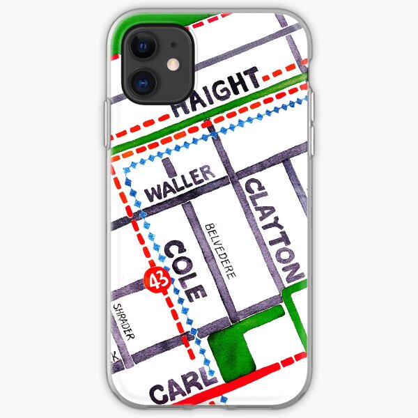 San Francisco map - Haight Ashbury/Cole Valley iPhone Soft Case