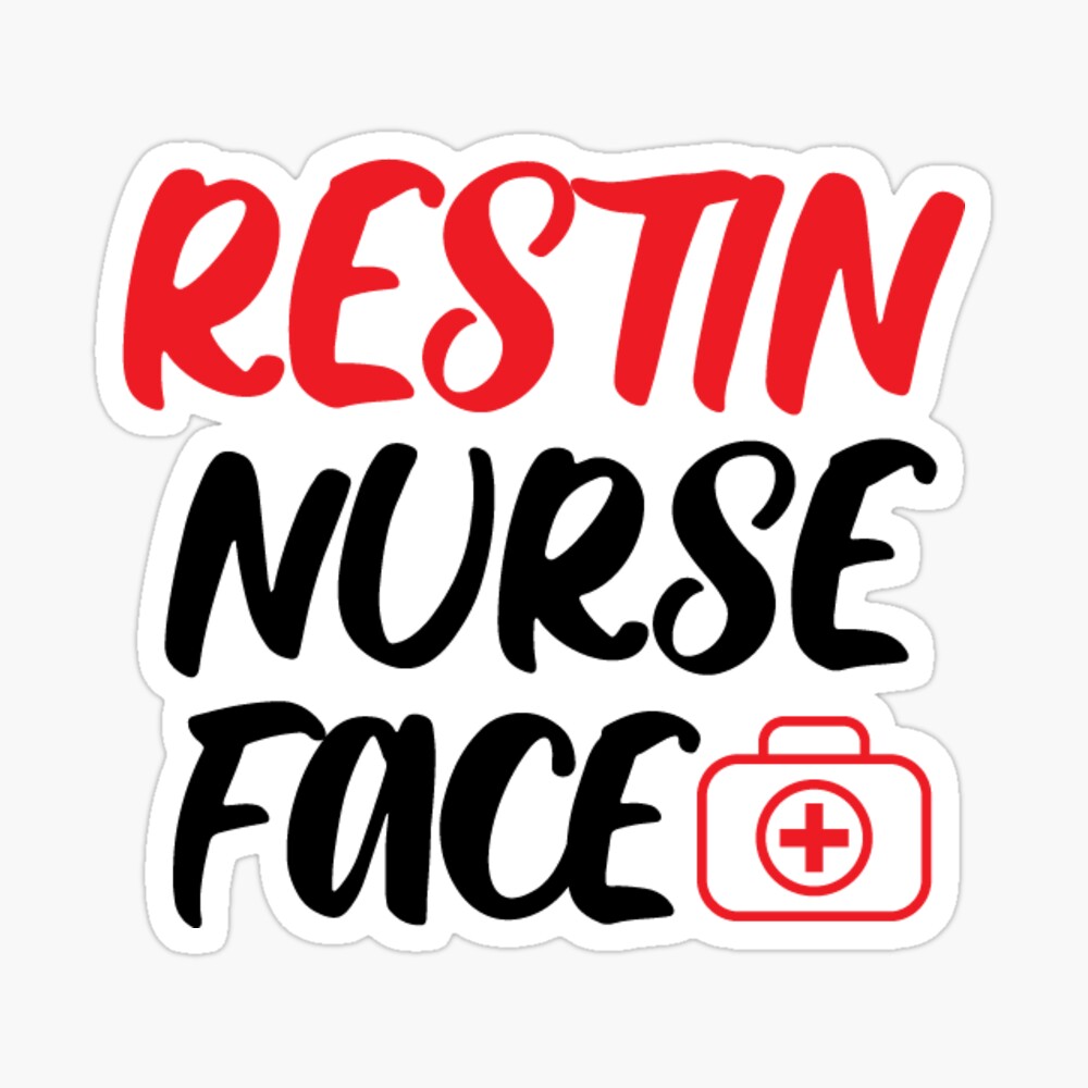 RESTIN NURSE FACE Sticker for Sale by Meraupindo