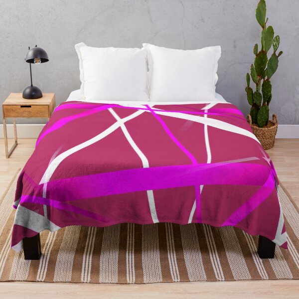 Item preview, Seamless Abstract White And Pink Strips On Viva Magenta designed and sold by taiche.