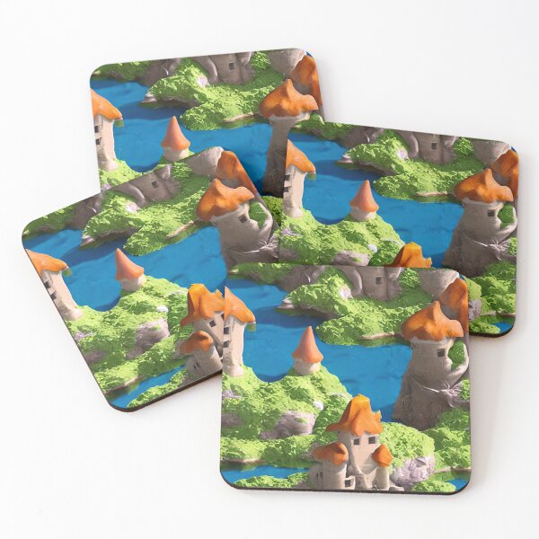 Item preview, Clay Castle Landscape - Seamless Pattern designed and sold by Chubuter.