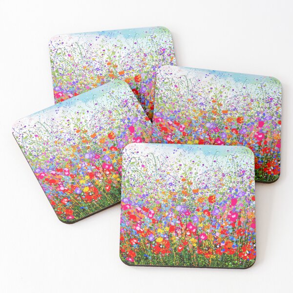 Item preview, Celebration of spring wildflowers. A tribute to countryside meadows. Paint splatters. designed and sold by Rocky Mountain Artistry.