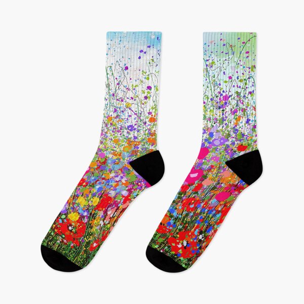 Item preview, Celebration of spring wildflowers. A tribute to countryside meadows. Paint splatters. designed and sold by Rocky Mountain Artistry.