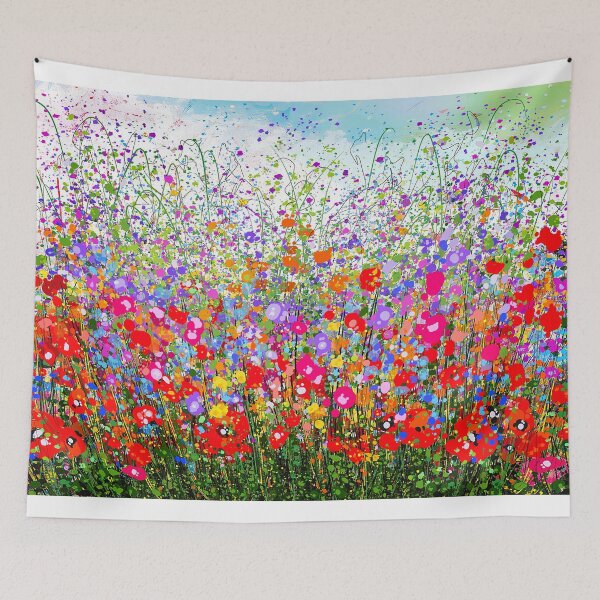 Item preview, Celebration of spring wildflowers. A tribute to countryside meadows. Paint splatters. designed and sold by Rocky Mountain Artistry.