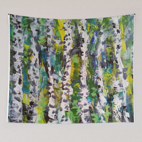Item preview, Abstract birch forest designed and sold by LoraSi.