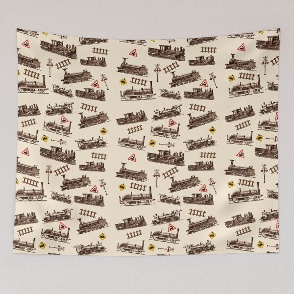 Item preview, Vintage retro steam old train pattern backpack designed and sold by Nishad4.