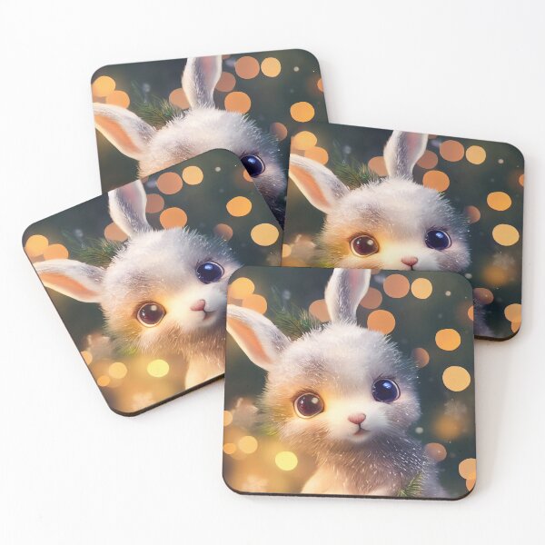 Item preview, Rabitt Christmas winter cute animal holiday snow designs designed and sold by micreations.