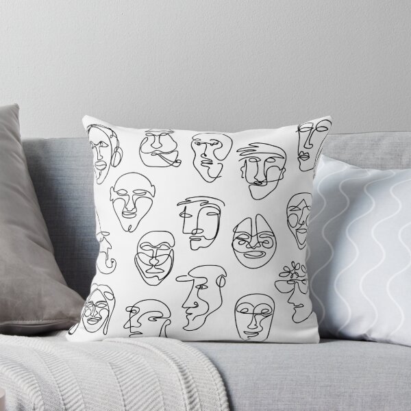 Item preview, Single Line Face Design Pattern designed and sold by Bicone.