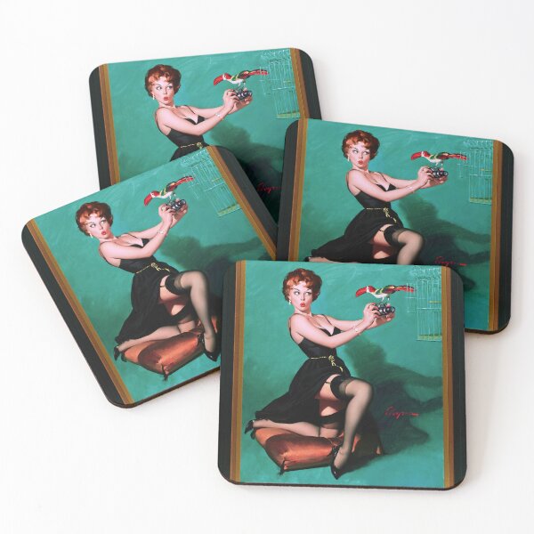 Item preview, Ruffled Feathers by Gil Elvgren Remastered Xzendor7 Vintage Old Masters Reproductions designed and sold by Xzendor7 Digital Art Creations.