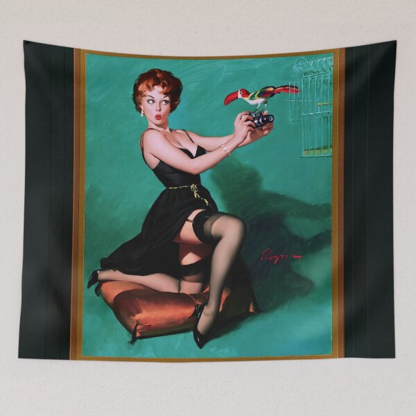 Item preview, Ruffled Feathers by Gil Elvgren Remastered Xzendor7 Vintage Old Masters Reproductions designed and sold by Xzendor7 Digital Art Creations.