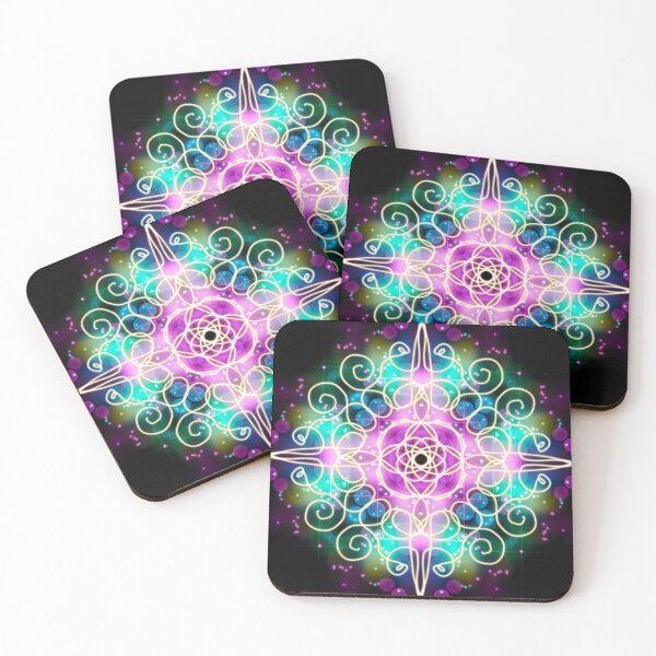 Item preview, Neon Mandala Flower Abstract designed and sold by Chatchot.