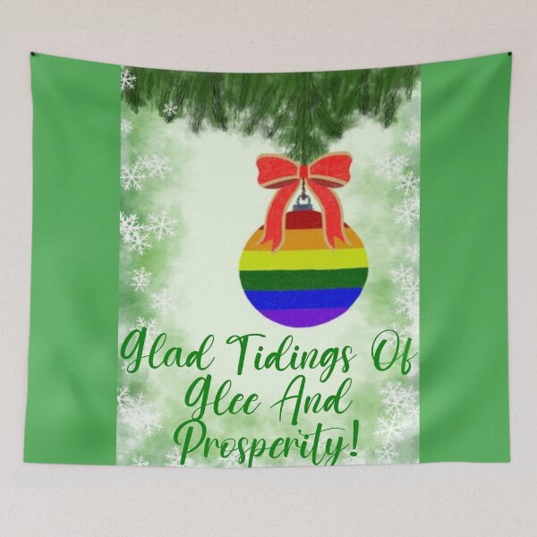 Item preview, Rainbow Christmas Design -Glad Tidings Of Glee Amd Prosperity designed and sold by LethalPixieDust.