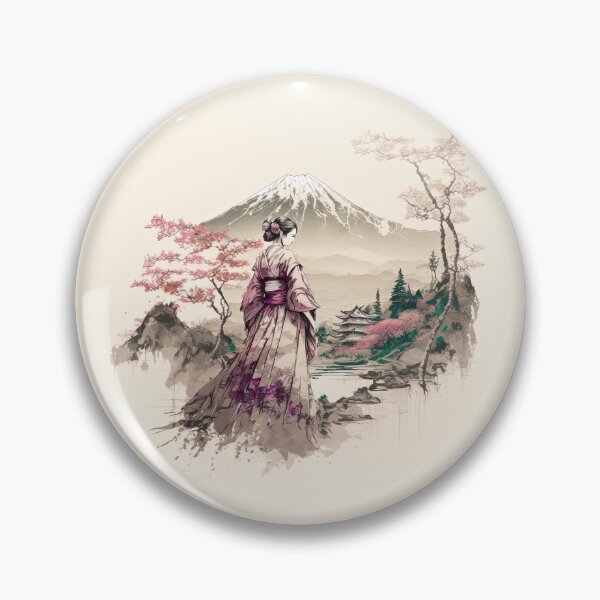 Artikelvorschau, Floral Mountains, Japan entworfen und verkauft von BellasArtStudio.