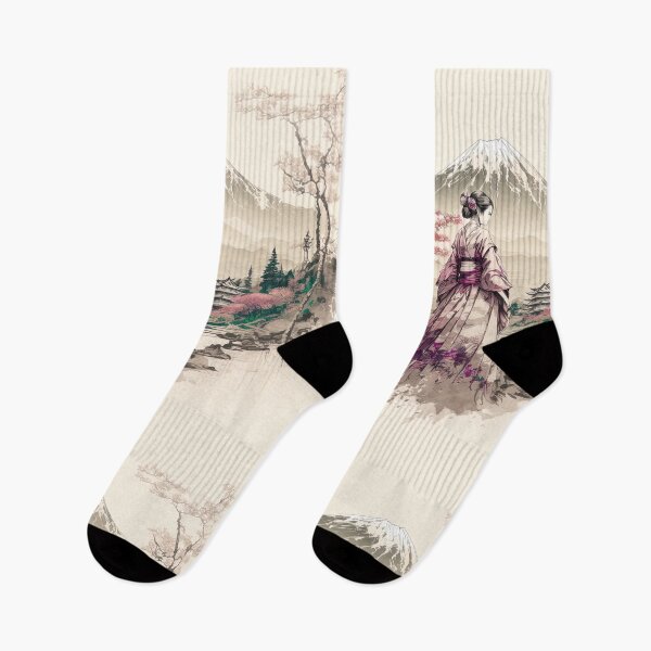 Item preview, Floral Mountains, Japan designed and sold by BellasArtStudio.