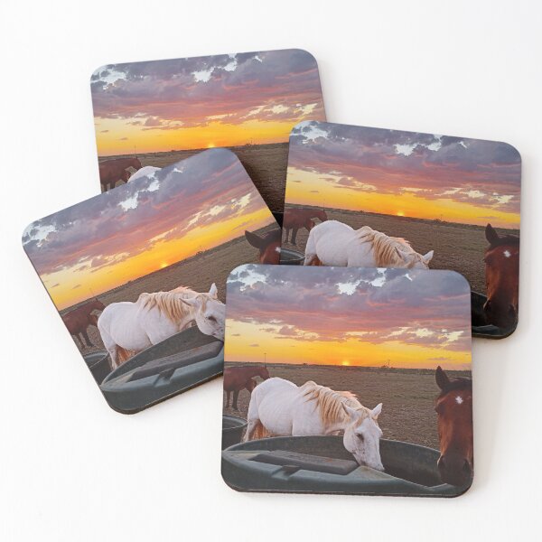 Item preview, Horses in the Australian Outback Sunset designed and sold by jaynerushton.