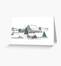 A Christmas barn Greeting Card