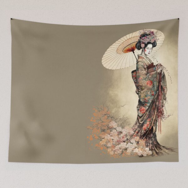 Item preview, Flower Kimono, Geisha no. 6 designed and sold by BellasArtStudio.
