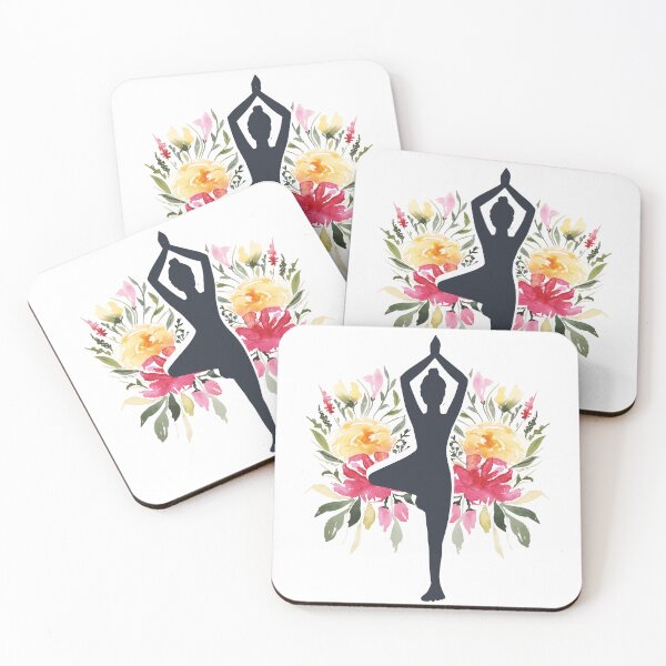 Item preview, Yoga Pose with flowers designed and sold by Yoga  Design.