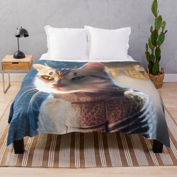 Item preview, Fantasy cat princess on armor, AI art designed and sold by Dendros-Studio.