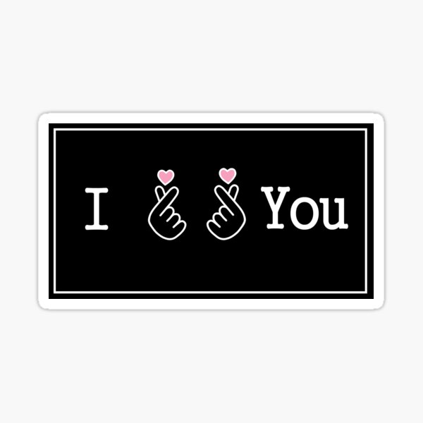 Vista previa del artículo con la obra «I <3 You - Corazones de dedos», diseñado y vendido por KpopInfiresMe.