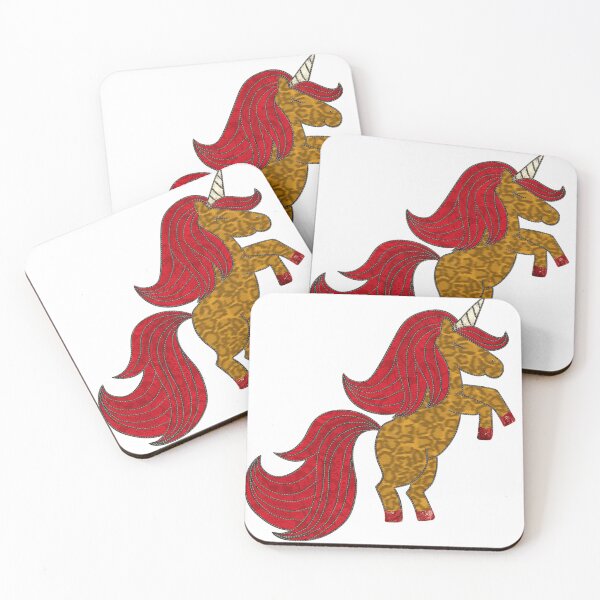 Item preview, Faux Embroidery Tacky Fiery Leopard Sparkle Unicorn designed and sold by quirkycounselor.