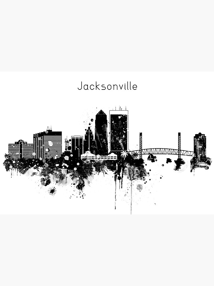 "Jacksonville Florida Skyline Poster" Sticker for Sale by IvonDesign