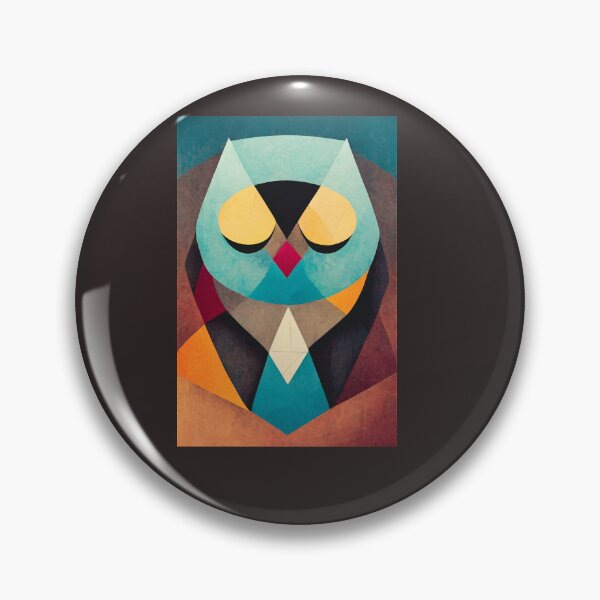 Item preview, Owl made out of geometric nature textures, abstract art designed and sold by Rogervdb.