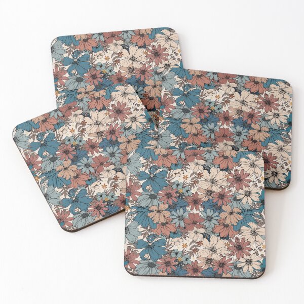 Artikelvorschau, Retro-Blumen Blumen in Vintage-Farbe entworfen und verkauft von Rabb-studio.