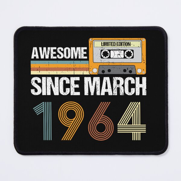 Item preview, Awesome Since March 1964 | 59th Birthday Gifts | 59 Years Old Gifts designed and sold by AMINE  ★★★★★.