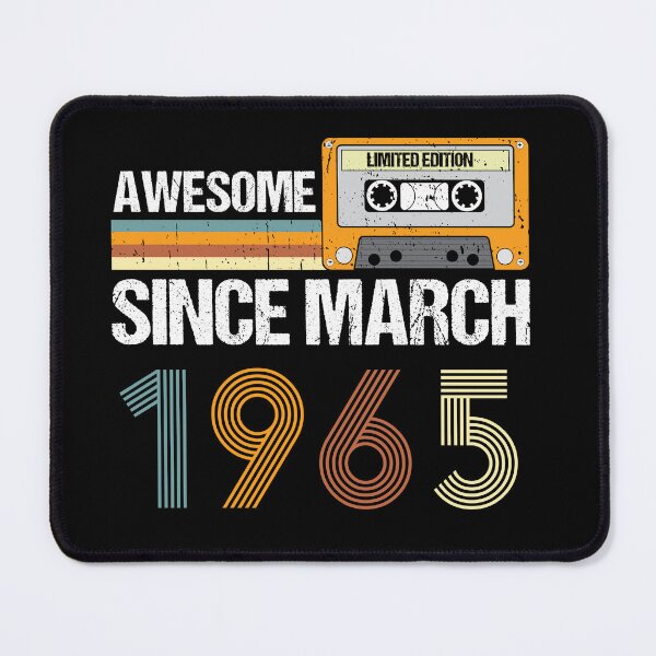 Item preview, Awesome Since March 1965 | 58th Birthday Gifts | 58 Years Old Gifts designed and sold by AMINE ★★★★★.