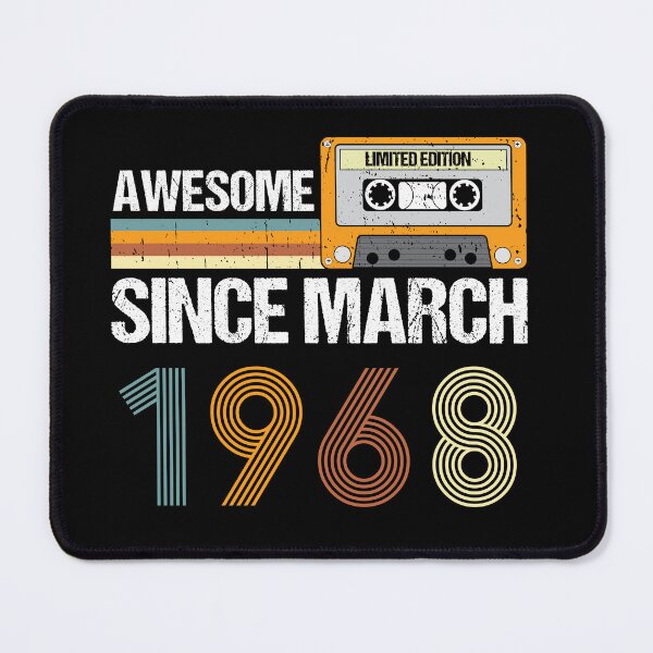 Item preview, Awesome Since March 1968 | 55th Birthday Gifts | 55 Years Old Gifts designed and sold by AMINE ★★★★★.