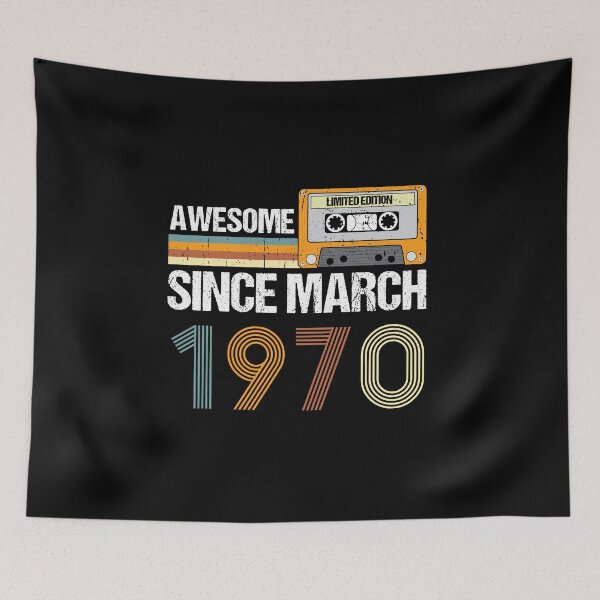 Item preview, Awesome Since March 1970 | 53th Birthday Gifts | 53 Years Old Gifts designed and sold by AMINE  ★★★★★.