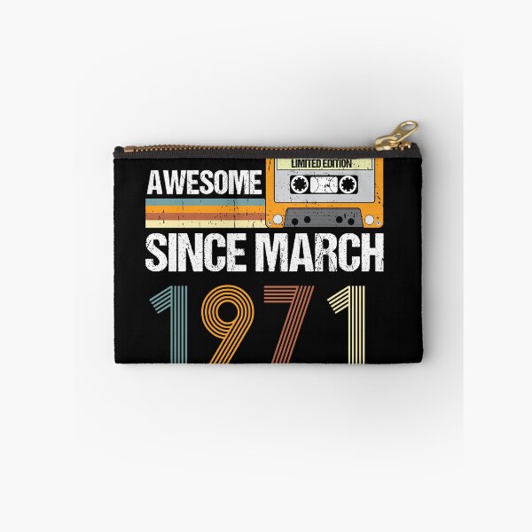 Item preview, Awesome Since March 1971 | 52th Birthday Gifts | 52 Years Old Gifts designed and sold by AMINE  ★★★★★.