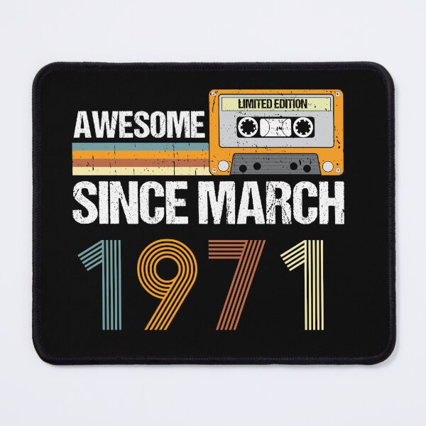 Item preview, Awesome Since March 1971 | 52th Birthday Gifts | 52 Years Old Gifts designed and sold by AMINE ★★★★★.
