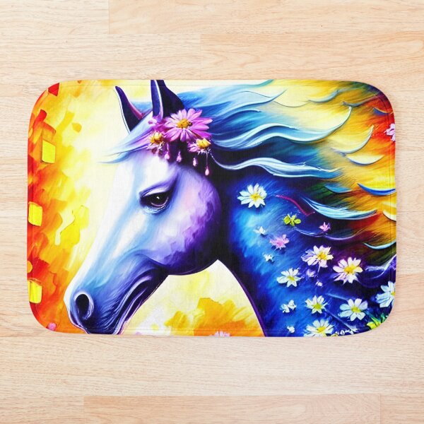 Item preview, Horse in a Flower Field in Vibrant Colors designed and sold by Nitram1990.