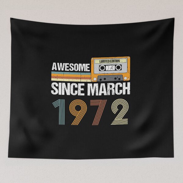 Item preview, Awesome Since March 1972 | 51th Birthday Gifts | 51 Years Old Gifts designed and sold by AMINE  ★★★★★.