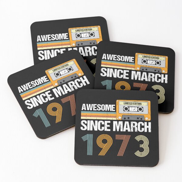 Item preview, Awesome Since March 1973 | 50th Birthday Gifts | 50 Years Old Gifts designed and sold by AMINE  ★★★★★.
