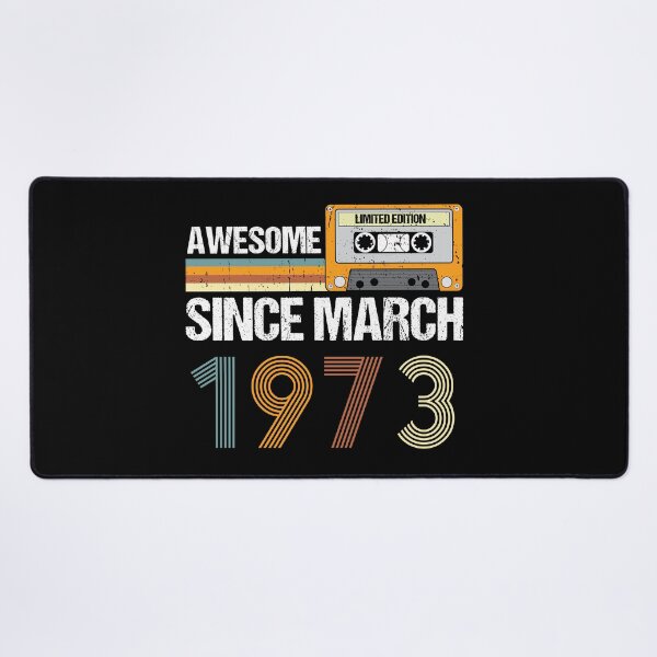 Item preview, Awesome Since March 1973 | 50th Birthday Gifts | 50 Years Old Gifts designed and sold by AMINE ★★★★★.